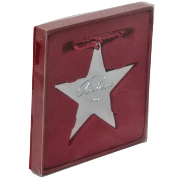 Macy's 2009 Vintage Believe Silver Star Christmas Tree Ornament - New/Sealed - Picture 2 of 10